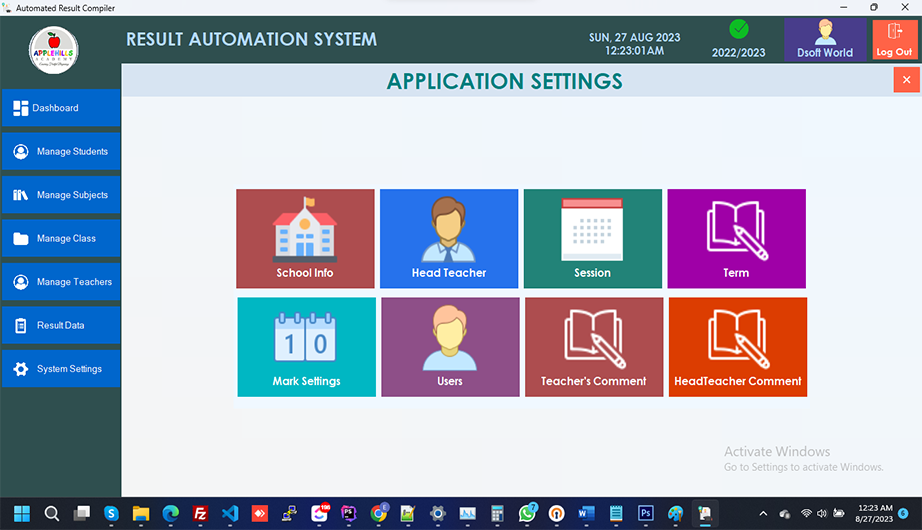 Automated Result Compiler